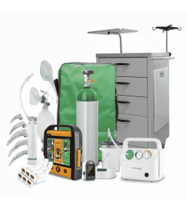 Kit Desfibrilador Externo Automático e Carrinho de Emergência